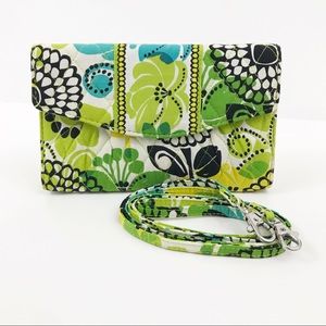 Vera Bradley Strap Wallet in Lime’s Up Crossbody